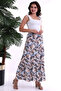 22223803 Dok. Viscose Patterned Gypsy Skirt BLUE BEIGE - 3