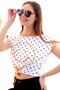 20050510 Single Jersey Smile Print Tie-Up Blouse Orange - 7