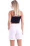 20074507 Dok.Keten Pocketed Shorts with Ties and Elastic Waist Ekru - 7