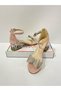 Girl's Evening Dress Shoes Powder Bow Stone Detailed Graduation-Wedding Heeled Children's Evening Dress Shoes