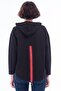 8412779 Double-Layered Zippered Hooded Sweatshirt Black - 2