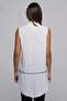 7361737 Sleeveless Shirt with Interlaced Epaulettes Ecru - 4