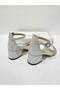 Girl's Evening Dress Shoes Cream Mother-of-Pearl Rhinestone 3 Band Graduation-Wedding Heeled Girl's Evening Dress Shoes - 5