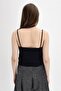 9130028 Knitwear Rope Strap Blouse Black - 4