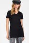 9041038 V-Neck Side Slit Short Sleeve T.Shirt Black - 2