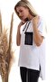 20333400 Single Jersey Hooded Tunic with Mesh Pocket Garnish White - 5