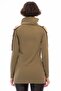 8501421 Thessaloniki Sleeve Leather Trim Paneled Dagaje Tunic Khaki - 2