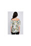 8120798 Viscose Patterned Sleeve Skirt Lace Blouse Ecru Flower Pattern - 3