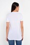 9202024 Single Jersey Dress Print Pebble Stone V-Neck Short Sleeve T-Shirt White - 4