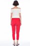 8312590 Azra Pocketed Elastic Waist Carrot Pants Red - 4