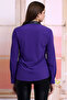 21401555 Long Sleeve Shirt with Leather Trim on the Collar Purple - 6
