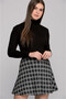 7470190 Slim Ribbed Camisole Turtleneck Long Sleeve Knitwear Black - 2