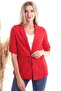 20342379 Viscose Waist Tie Long Sleeve Jacket Red - 5