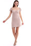 21333916 Mid-Chest Elastic Dress Beige - 3