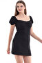 21333916 Mid-Chest Elastic Dress Black