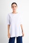 20021519 Cotton Double Sleeve Salash T-Shirt White