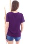 7130562 Stork Embroidered V-Neck Boyfriend Short Sleeve Blouse Murdum - 5