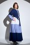 Navy Blue - Garnished Belted Shirt Dress |   44-50 |   4034 - 6