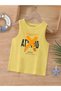 Cartoon Character Printed Sleeveless Children's T-Shirt