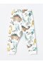 Lcw Baby Crew Neck Dinosaur Printed Baby Boy Pajamas Suit - 8