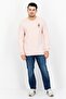 Men Crew Neck  Embroidered Sweater, Pink - 4