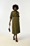 Women's Front Stone Embroidered Truvacar Sleeves Khaki Color Shirt - 4