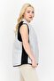 Women Brand Logo Vest Jacket, Grey - 3