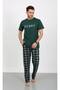 Short Sleeve Cotton Men's Pajama Set - Lover's Pajamas - Single Piece - 2