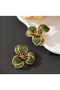 Purple Uk Design Flower Earrings - 3