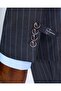Italian Style Slim Fit Striped Double-Breasted Jacket Trousers Suit Anthracite T13197 - 4