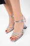 Silver Patent Leather Women's Classic Heeled Shoes 18825 - 7