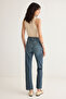 Mavi Yüksek Bel Düz Kesim Straight %100 Pamuk Non-Stretch Jeans TWOSS25JE00106 - 5