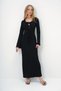 Women's Black Open Neck Lined Summer Knitwear Dress Alc-X13377 - 3