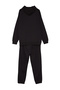 Siyah Regular/Rahat Kesim Kapüşonlu İçi Polar/Sıcak Tutan Sweatshirt Eşofman Takım TMNAW24EM00002 - 13