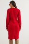 Women's Red Waistband Slit Hair Knit Mini Dress Elb- 19002289 - 5