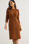 Women's Camel Hair Waistband Slit Hair Knit Mini Dress Elb- 19002289 - 4