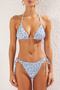 Çiçek Desenli Üçgen Kaplı Regular Normal Bel Bikini Takımı TBESS25BT00106 - 6