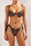 Leopar Desenli V Telli Balconette Kaplı Brazilian Normal Bel Bikini Takımı TBESS25BT00033 - 4
