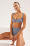 Pötikare Desenli Bralette Dokulu Regular Pretty Bikini Takımı TBESS25BT00036 - 3