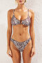 Zebra Desenli Aksesuarlı Bralette Kaplı Regular Normal Bel Bikini Takımı TBESS25BT00054 - 3