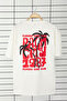 Ecru Oversize/Wide Cut Crew Neck Fluffy Back Printed T-Shirt Tmnss25Ts00044 - 8