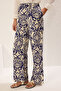 Çok Renkli Etnik Desen Geniş Kalıp Wide Leg Dokuma Pantolon TWOSS25PL00030 - 5