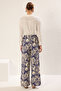 Çok Renkli Etnik Desen Geniş Kalıp Wide Leg Dokuma Pantolon TWOSS25PL00030 - 7