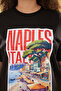 Black Crew Neck Wide Fit Printed Plus Size Knitted Tshirt Tbbss25Bf00033 - 4