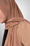 Practical Pleated Shawl Ready-To-Wear Organic Caramel Color Sponge Model - 8