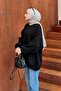 سترة كبيرة الحجم باللون الأسود - 2