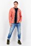 Men V-Neck Embroidered Knitted Cardigan, Pink - 3