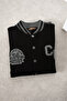 Men's Black College Jacket - 3