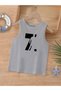 Cartoon Character Printed Sleeveless Children's T-Shirt