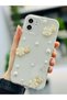iPhone 12 and 12 Pro Compatible Pearl Rose Design Flexible Silicone Case with Toy - 2